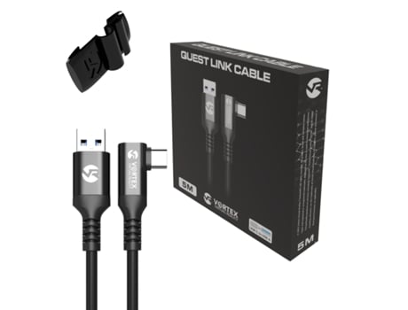 Cabo Oculus Link Vortexvr 5M USB-A Suporte para Oculus Quest 2 ou Quest 1 Steamvr Sidequest VORTEX VR