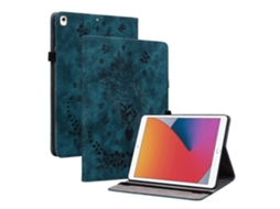 Capa de couro inteligente Webake para tablet com padrão de borboleta e rosa