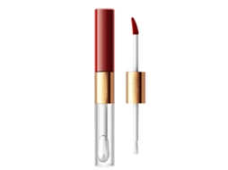 Brillo Labial De Doble Cabeza Mate Hidratante Impermeable Duradero Para Día Y Fiesta Rojo Normal