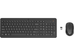 Combinação de mouse e teclado sem fio HP 330 Mouse incluído sem fio Rf inglês preto