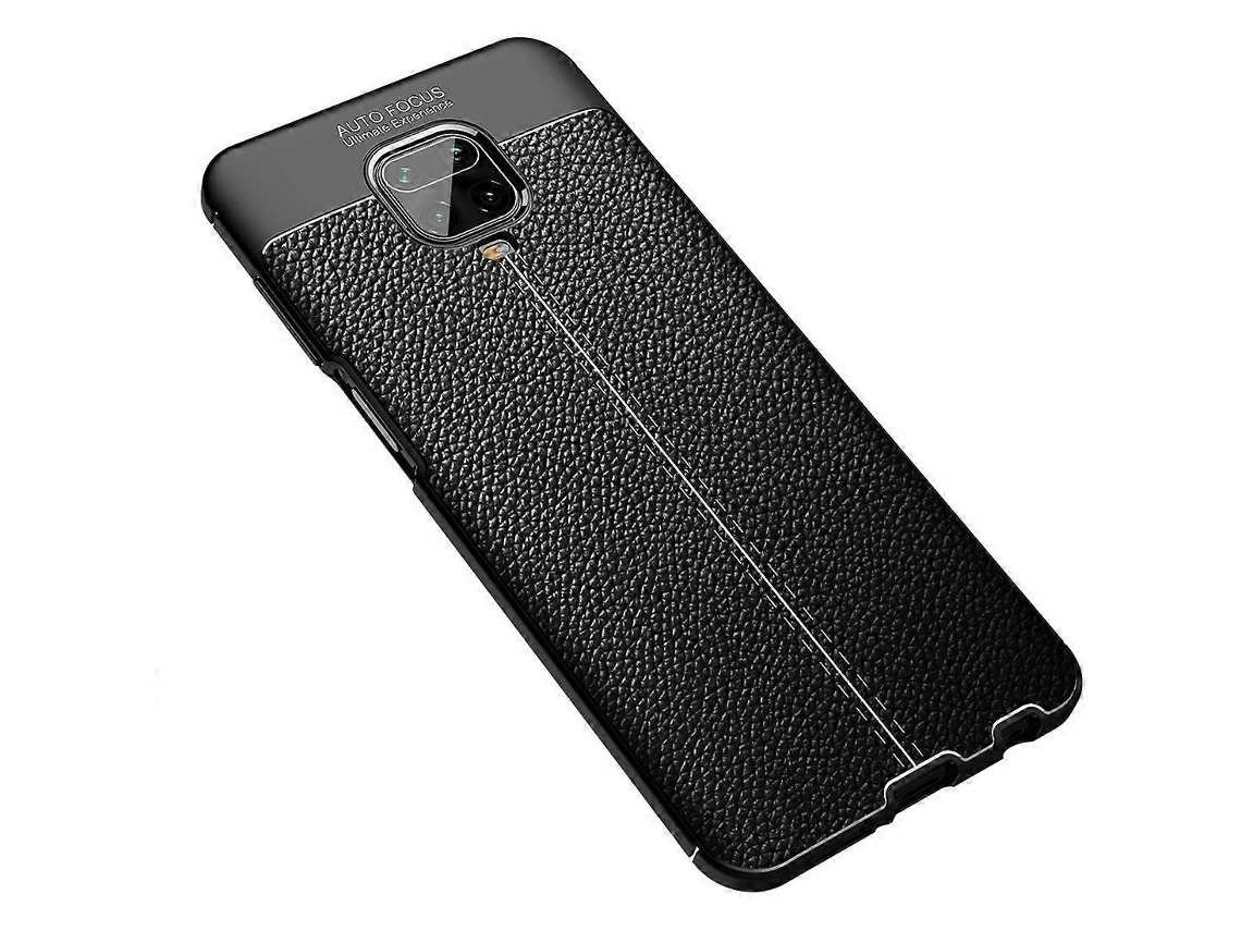 Capa De Tpu À Prova De Choque Com Textura De Lichia Para Xiaomi Redmi Note 9 Pro Max