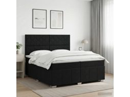 Vidaxl Cama Box Spring Com Colchão Preto 200 X 200 Cm Tecido