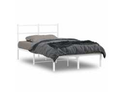 Estrutura De Cama Com Cabeceira 120x200 Cm Metal Branco