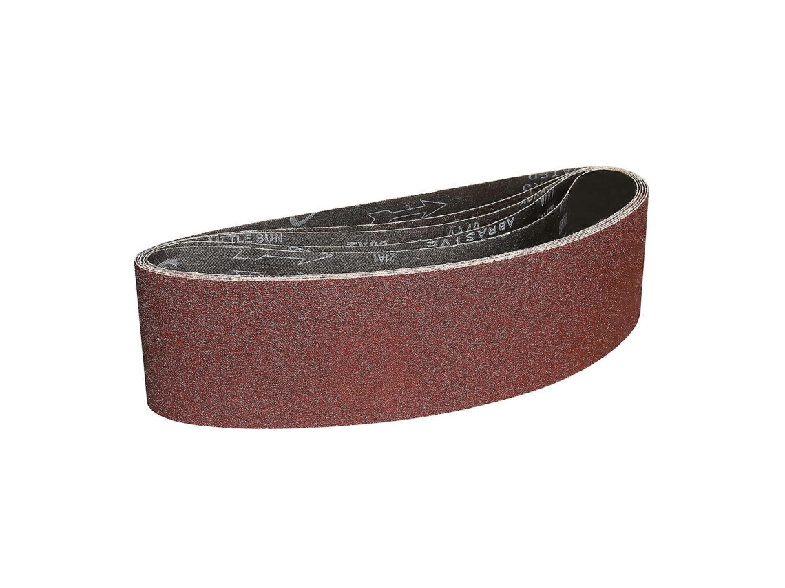 Cintas Abrasivas 100x915 Mm 5 Piezas de Grano 40 para Lixadeiras Portáteis, Lixamento e Polimento de Madeira, Alumínio e Metais Não Ferrosos
