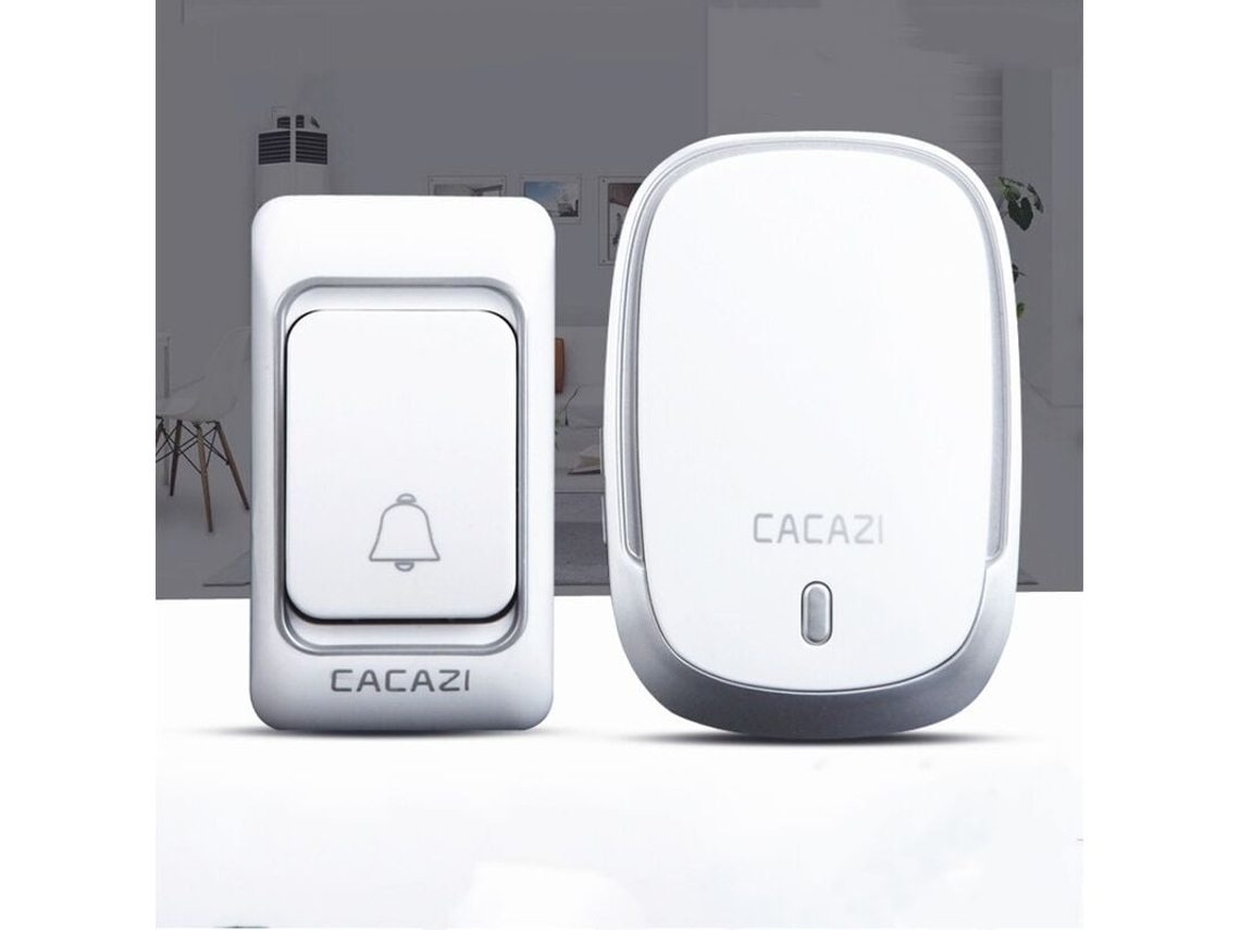 Campainha Sem Fio, Campainha À Prova Dágua Com Alcance De 300 Metros, Campainha Sem Fio Com 1 Transmissor E 1 Receptor Plug In E 36 Slowmoose