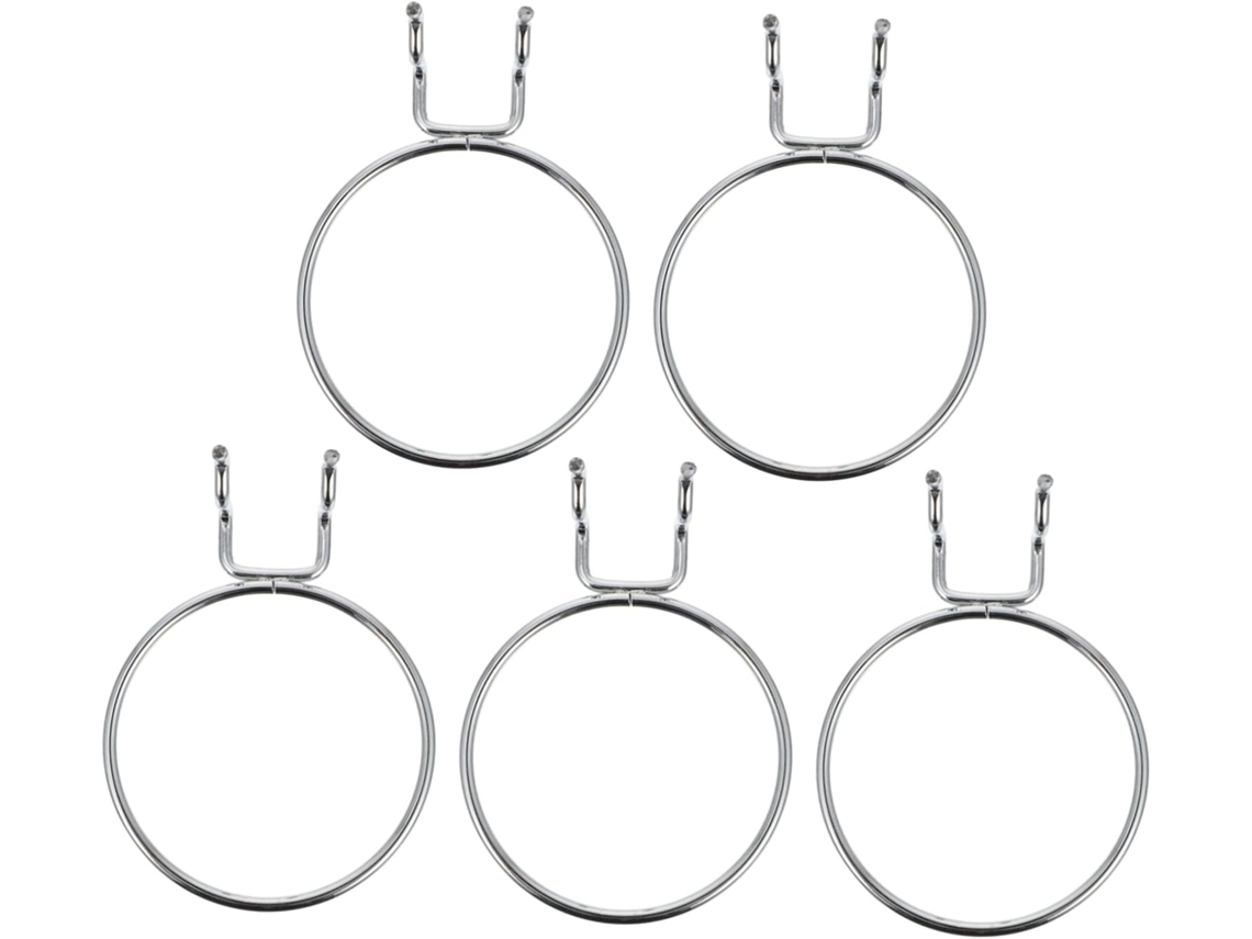Conjunto De 5 Ganchos Redondos Aço Inoxidável Collbath Para Painel Per