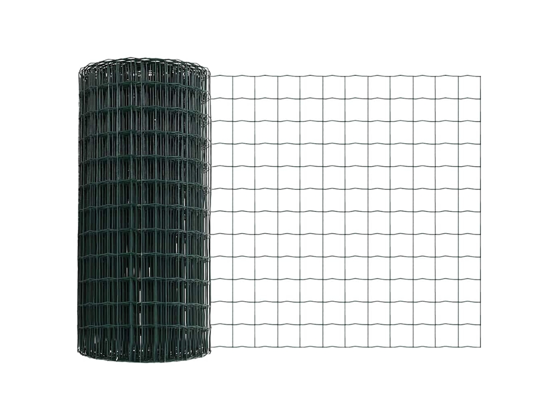 Cerca Com Poste Verde 0,4 X 10 M Aço E Pvc