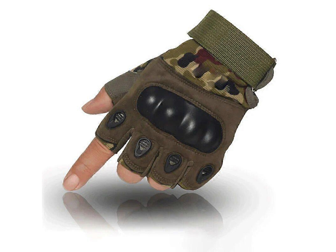 Luvas de Meio Dedo para Motociclismo, Luvas Militares para Atividades Ao Ar Livre, Luvas para Ciclismo MDUG (camufladas, Tamanho M)