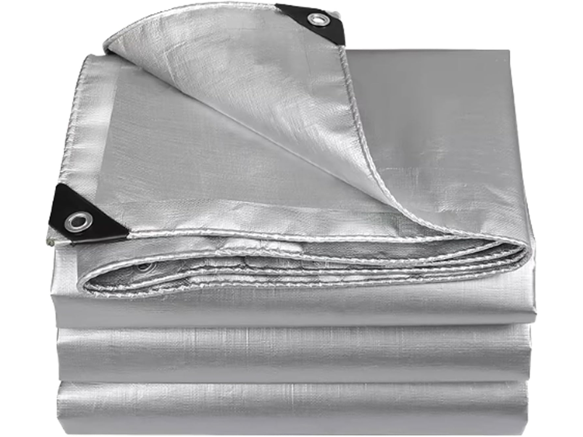Rip Stop Tarp Polyethylene Protective Tarpaulin Sunshade Rate Between 30% And 95% Multipurpose Silvery Groundsheet For