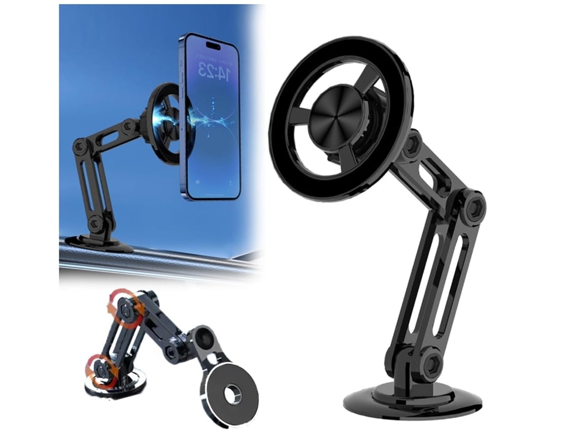 Suporte Carro Novo Sucção Lalamoli Magnética Preto