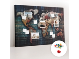 Quadro De Cortiça Mapa Linear Para A Sala De Estar Espelharte (140x100 Cm)