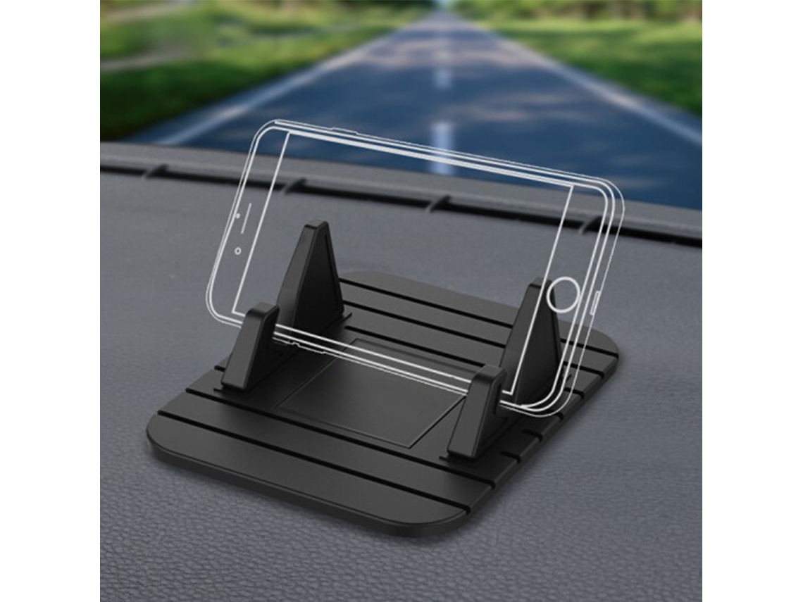 Suporte Para Celular Veicular De Silicone Antiderrapante Com Ângulo Ajustável (2 Unidades)