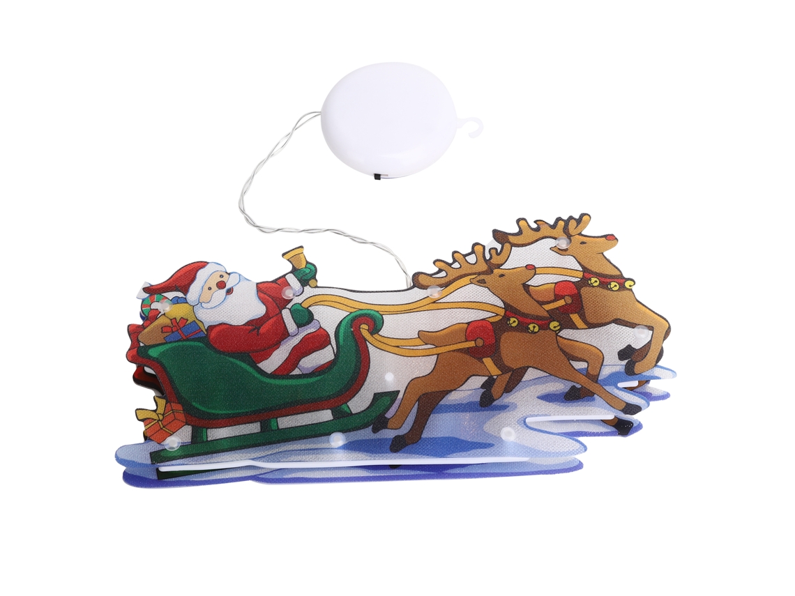 Rebe-luzes Led De Natal Penduradas Com Ventosas Para Janela Decoração De Natal Interior Exterior