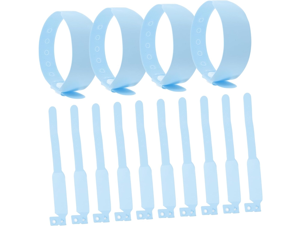 100 pulseiras de identificação médica para recém-nascidos, em PVC, para unidades de segurança de pacientes em hospitais.
