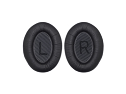 Set 2 Almofadas Zruxe Para Auscultadores Bose Qc2, Qc15, Qc25, Qc35, Ae2, Soundtrue, Soundlink (pele Natural, Preta)