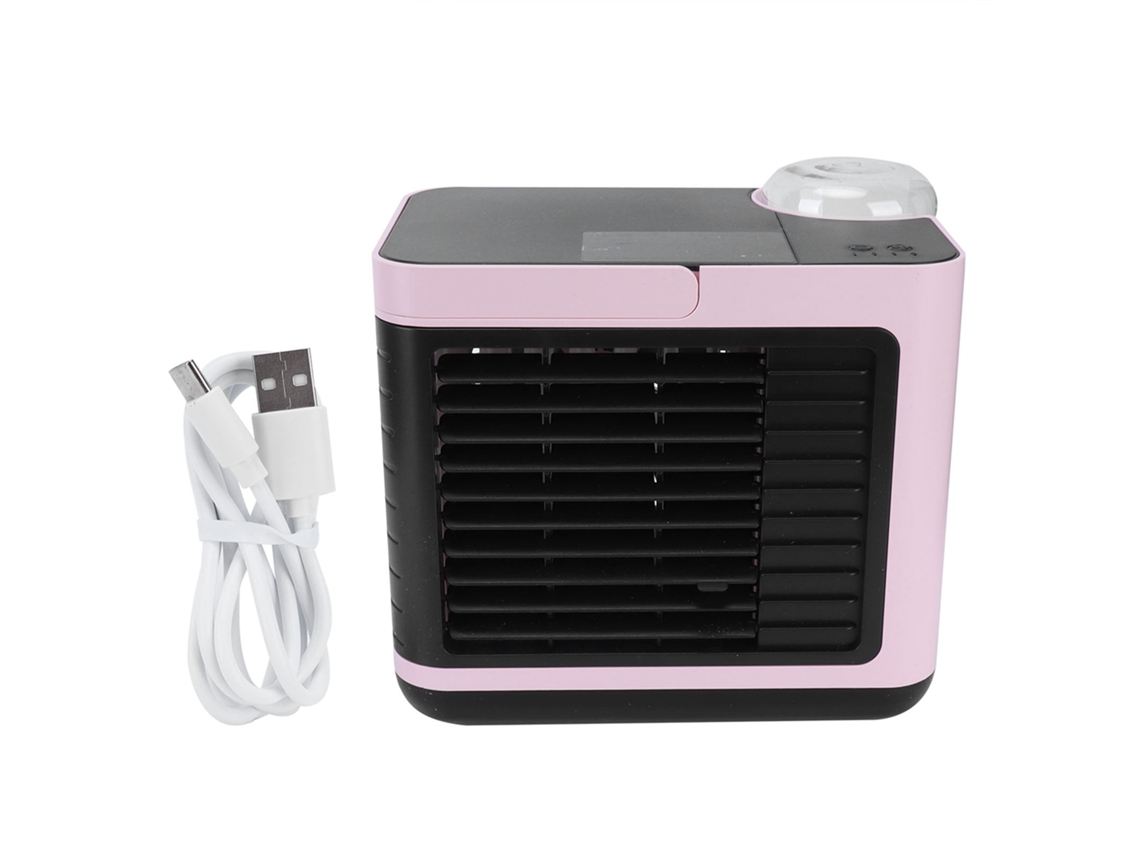 Ar Condicionado Mesa Luz Noturna Usb Purificador Rosa