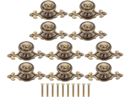 Conjunto De 10 Puxadores Redondos Em Bronze Antigo, Feitos Em Liga De Zinco, Para Gavetas E Armários