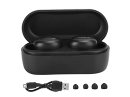 Aetheria fones de Ouvido Tws Bluetooth 5.0 Sem Fio Esportivos com Tecnologia Black para Chamadas e Música