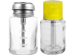 Conjunto De 2 Frascos De Vidro Recarregáveis De 100ml Com Bico Dosador.