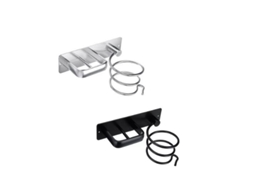 Suporte De Parede Para Secador Cabelo, Chapinha, Cabelo Banheiro, Quarto Ou Hotel (preto)