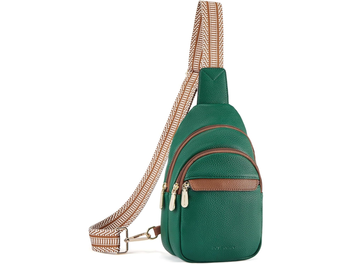 Bolsa Tiracolo Pequena Feminina De Couro, Bolsa Transversal, Pochete, Bolsa De Peito Para Viagem, 8-lichee Green
