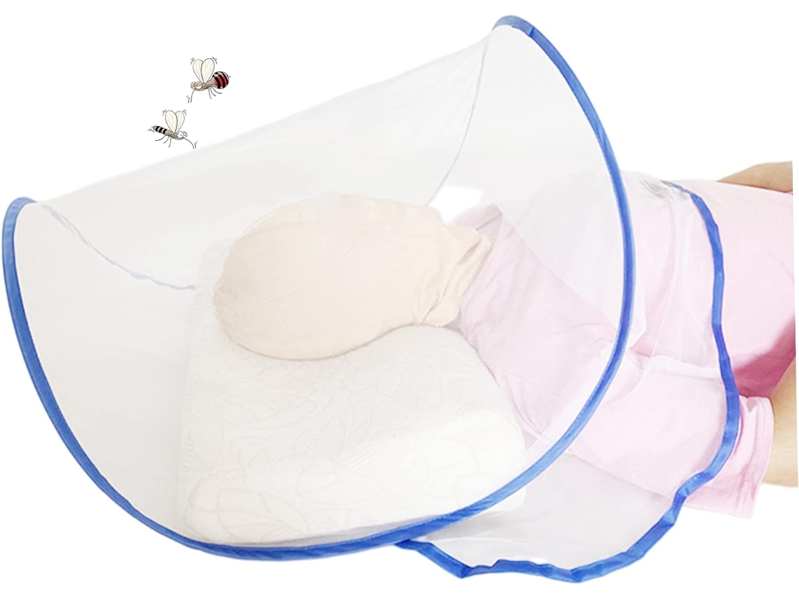 Mosquiteiro Portátil Para A Cabeça, Mini Mosquiteiro Dobrável Para Viagem E Cama