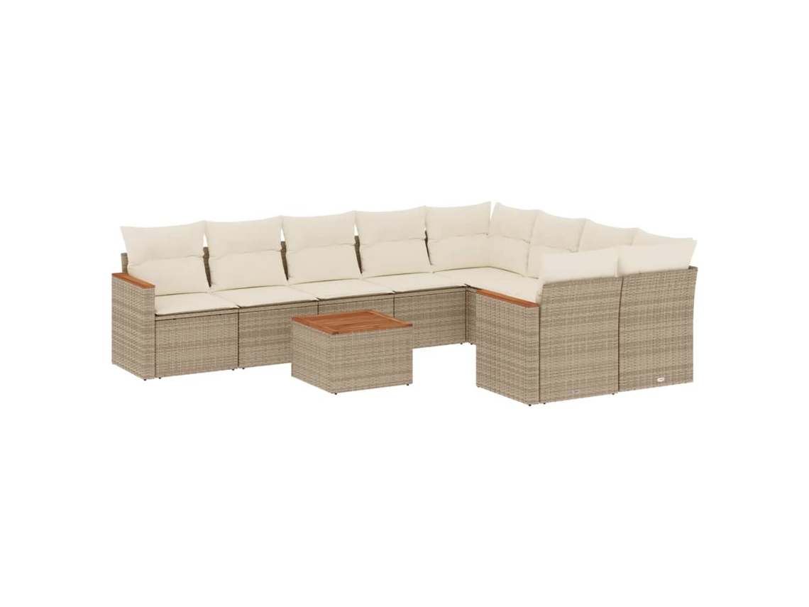 Garden Sofa Set, Garden Sofa Sets Vidaxl Bege Rattan / Vime (n/a)