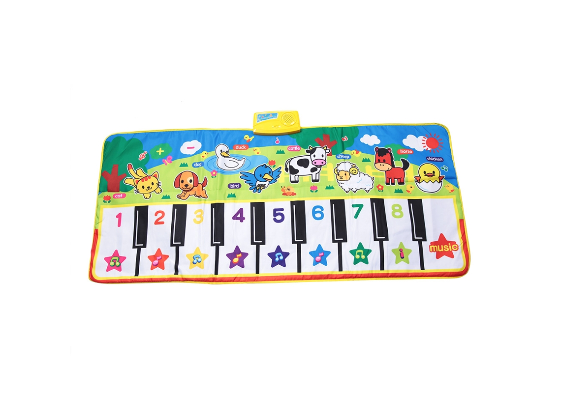 Mali tapete Piano Musical Infantil Educativo com Sons Animais e Luzes Piscantes Portátil
