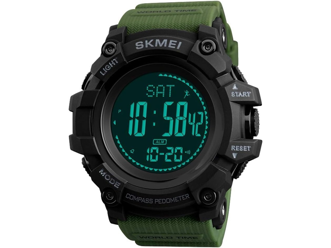 Lurelia Relógio Digital Desportivo, Visor Digital, Led, Cronómetro, Alarme, Data/calendário, 12/24h, Luminoso, Silicone, Borracha, Preto