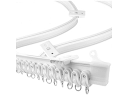 Rebe varilla de Cortina Flexible Extensible 5 Metros, Rail de Cortina para Separador de Habitaciones