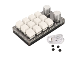 Teclado Mecânico Unimanual De 12 Teclas Com Interruptor Azul