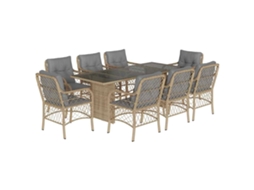 Garden Dining Set, Garden Dining Sets Vidaxl Bege Rattan / Vime (n/a)