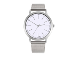 Reloj Analógico De Cuarzo Con Pulsera De Malla Zhoulianfa Lujo Regalo Empresarial (plata)
