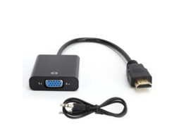 Cabo Conversor De Interface Multimídia Hd Para Vga Com Áudio De 3,5 Mm Para Chromebook/raspberry Pi/xbox Aquaforge (preto)