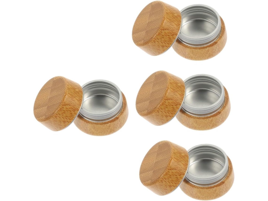 Conjunto De 4 Latas Multifuncionais Para Lábios, Recipiente Portátil