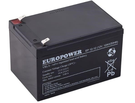 Akumulator Agm Europower Serii Ep 12v 12ah (zywotnosc 6 9 Lat)