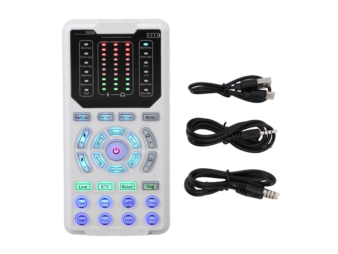 Voice Changer EOOCOO (16 Modos de Voz Ajuste Fino de Voz em 10 Níveis)