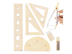 Conjunto De 8 Peças De Instrumentos Geométricos Com Tema De Capivara