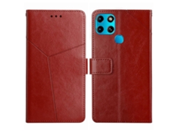 Capa De Couro Flip Com Padrão Em Y Para Infinix Smart 6 Ht01