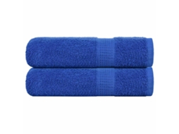 Vidaxl Toalhas De Banho Frogn 2pcs 70x140 Cm 360 G/m² Azul