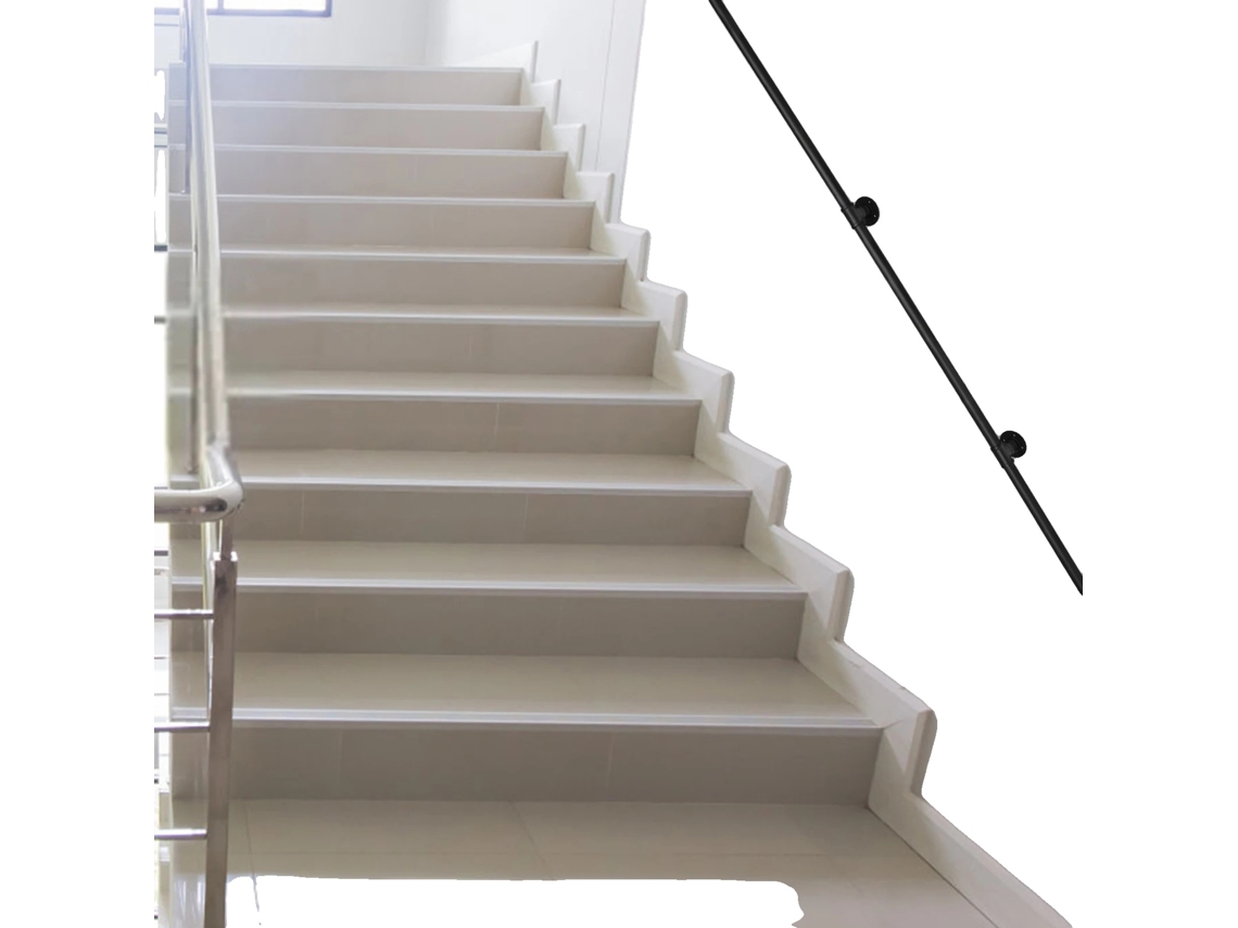 Corrimão de Escada, Aço Revestido em Zinco Durável, Design Elegante, Preto OEM