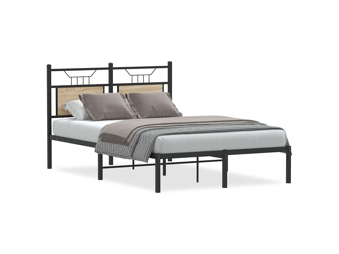 Bed Frame, Bed Frames Vidaxl Marrom Madeira Processada (120 X 190 Cm)