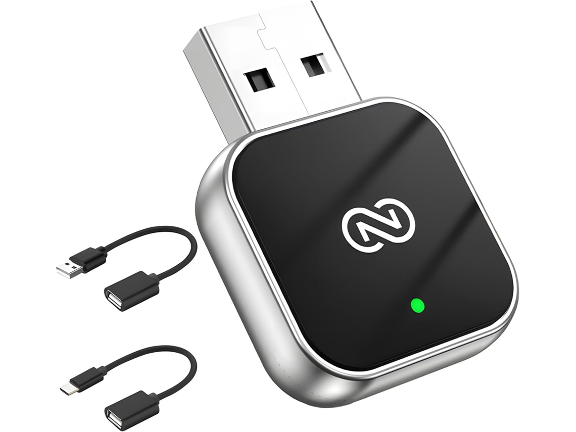 Adaptador Carplay Sem Fio 2 Em 1 Para E Android Auto, Interface Dupla Usb-c/usb-a Plug Play, Compatível Com I Os 10+/android 11+ Veículos Compa