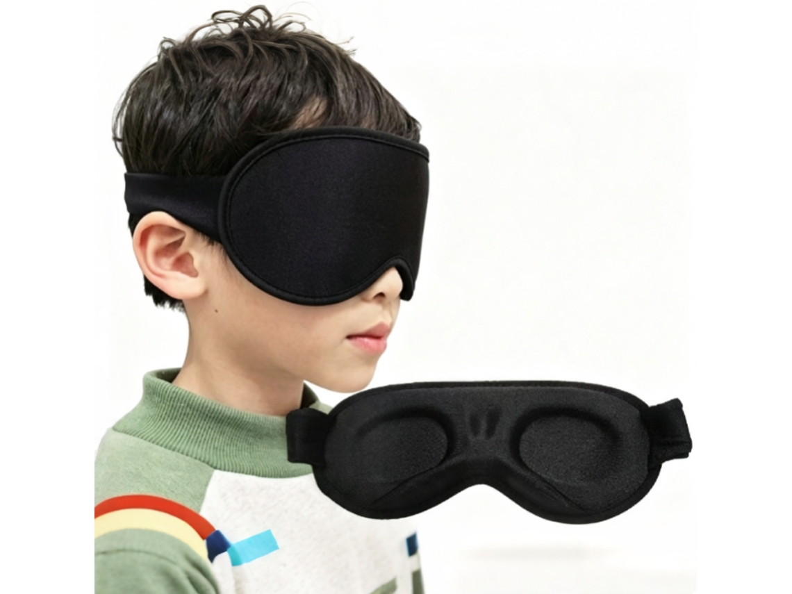 Máscara De Dormir Estereoscópica 3d Para Crianças, Bloqueia Totalmente A Luz, Feita De Espuma Viscoelástica Respirável E Sem Pressão.