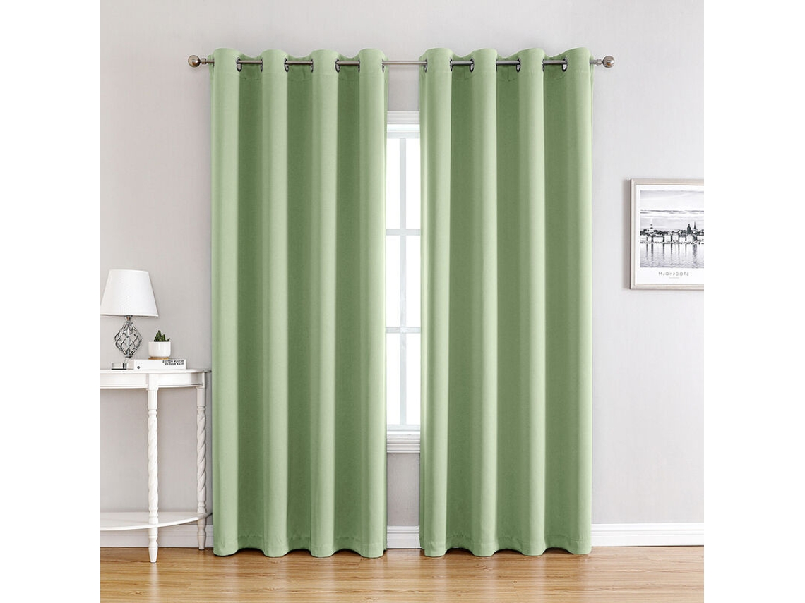 Cortinas Blackout Para Quarto - Cortinas Duplas Com Isolamento Térmico Para Janela / Conjunto De 2 Cortinas De Tecido Sólido Grosso, 100 X 200 Cm De