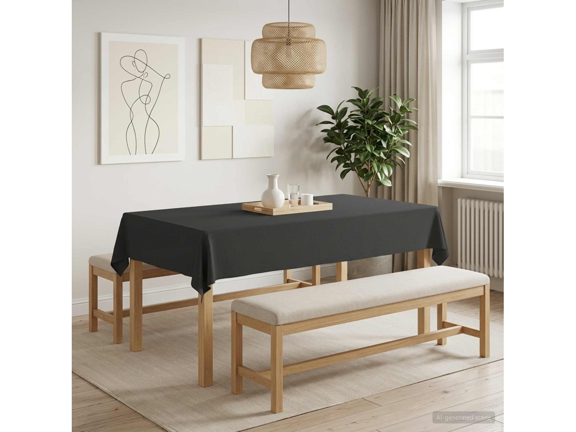 Vidaxl Toalha De Mesa 5 Unid. Retangular Cinzento-escuro 140 X 200 Cm