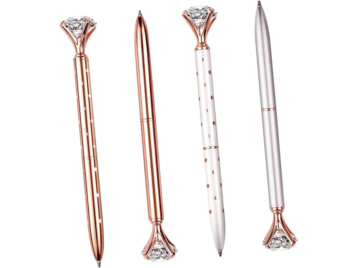 Conjunto De 4 Canetas Esferográficas Com Tinta Rollerball Zircônia