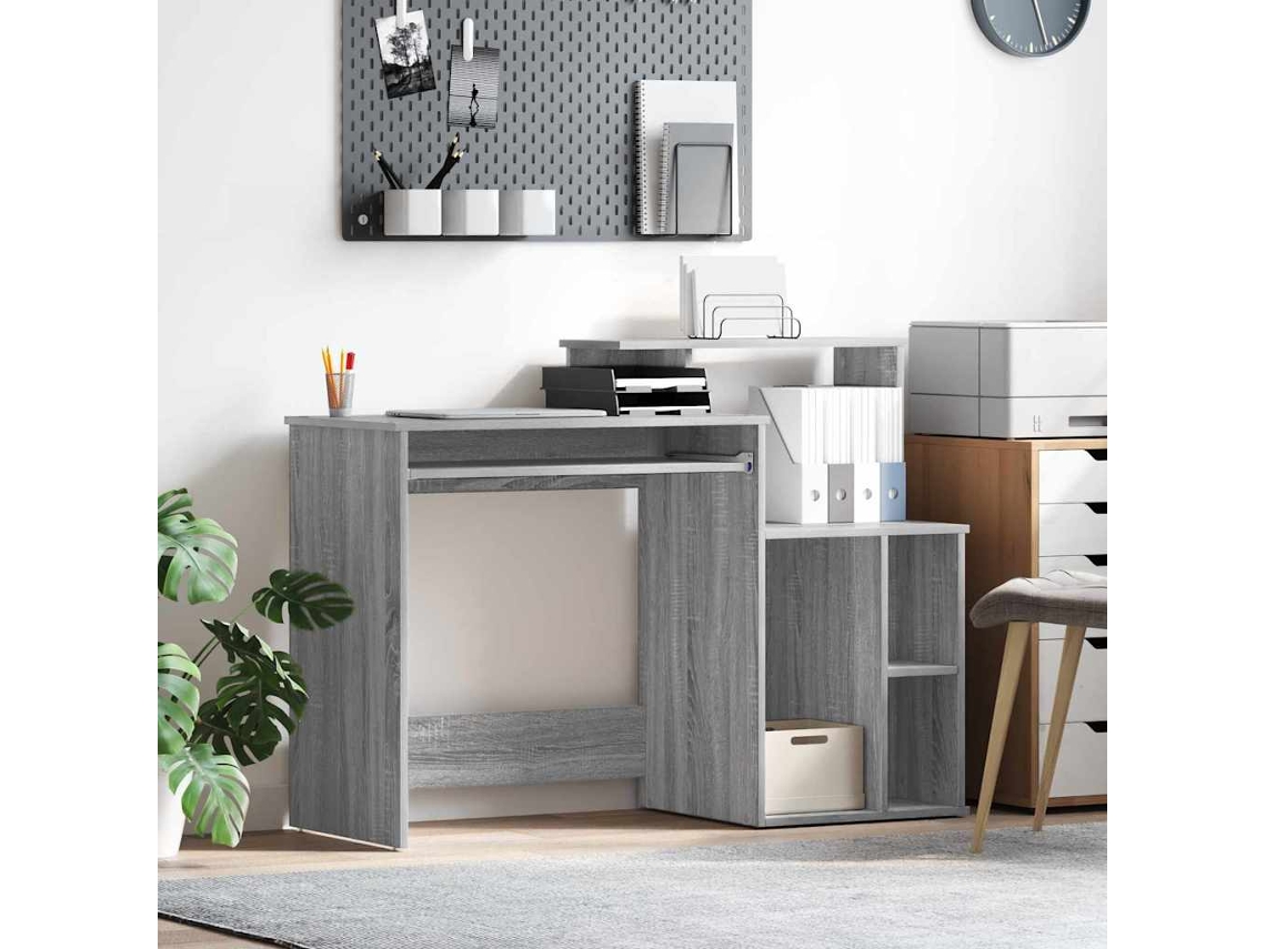 Vidaxl Mesa Cinza Sonoma 120,5 X 44 X 88,5 Cm Derivados De Madeira