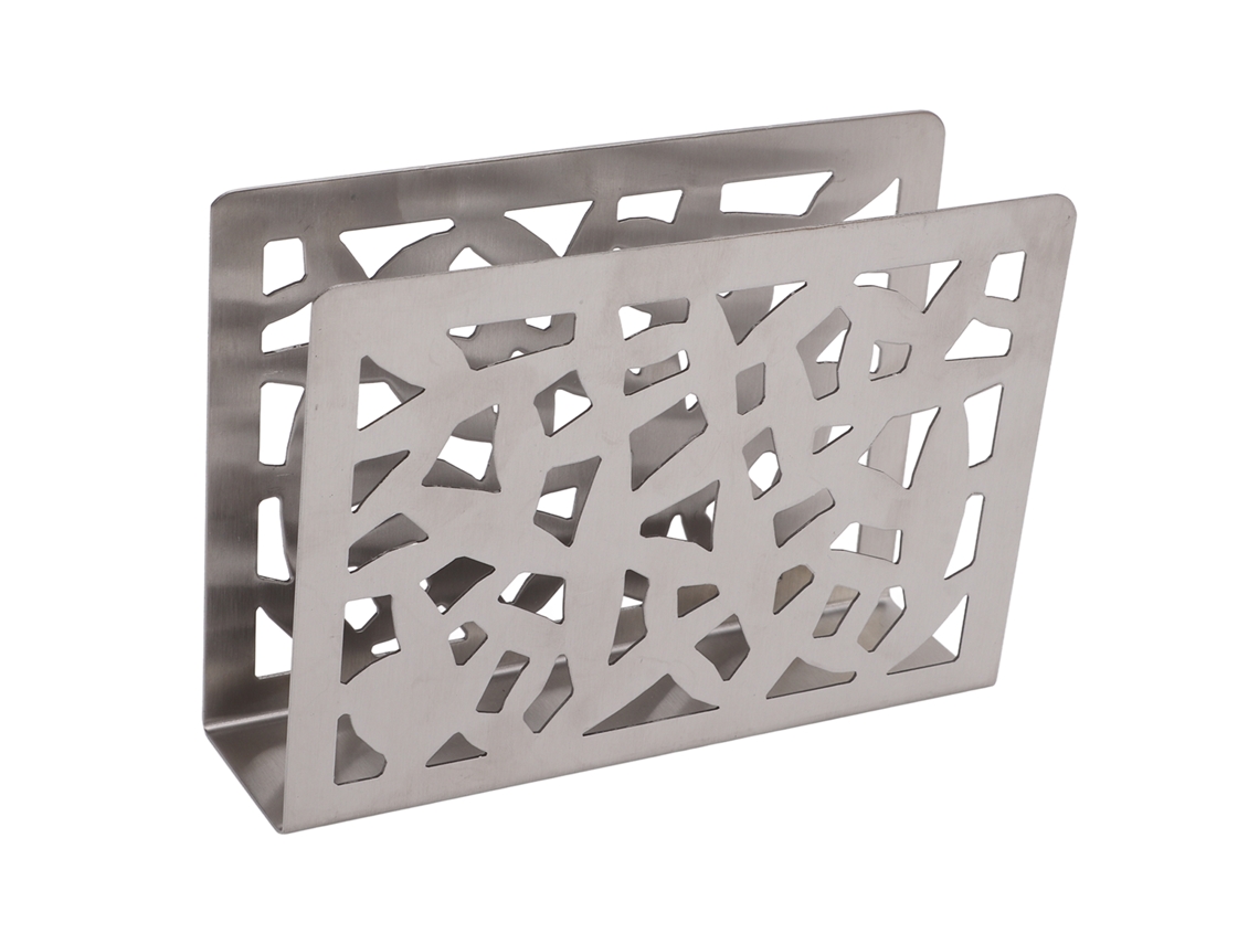 Porta Servilletas de Acero Inoxidable Metal Mate Vertical para Hogar Oficina Mesa de Comedor Decoración Plata