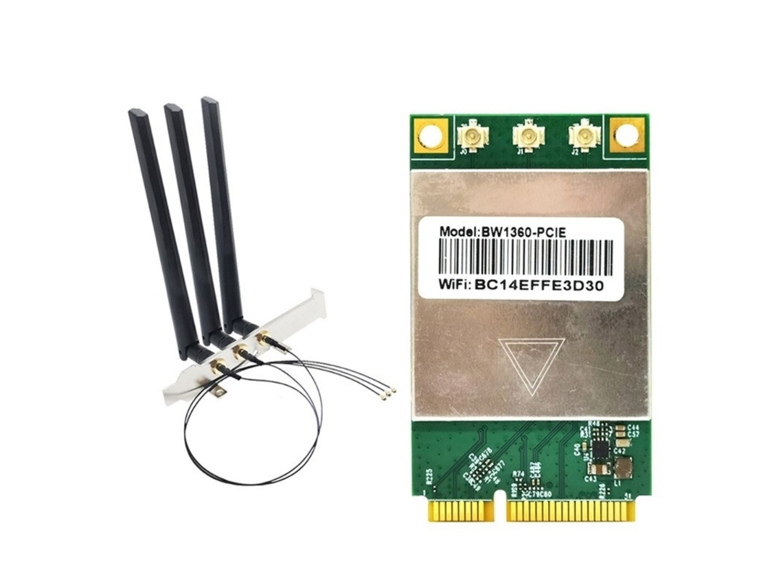 Lurelia Placa Wi-fi Mini Pcie Bcm94360 Bw1360 1750 Mbps 1,3 Gbps 2,4 Ghz Antena